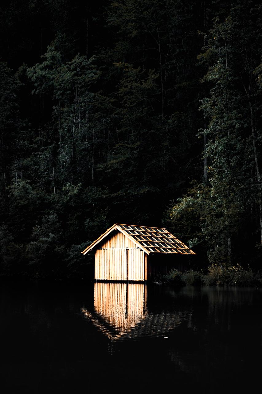 Maria at her recommended lakeside cabin retreat